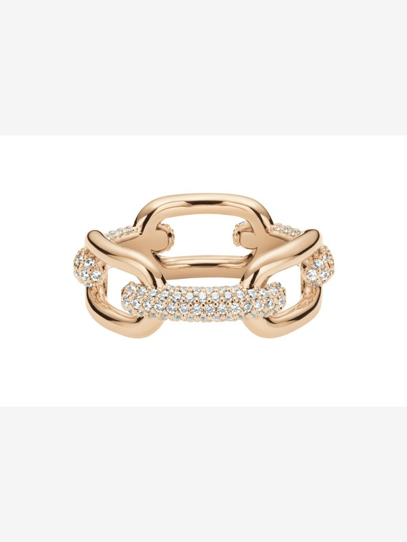 Daniel Wellington Daniel Wellington Anello in acciaio con maglie di cristallo