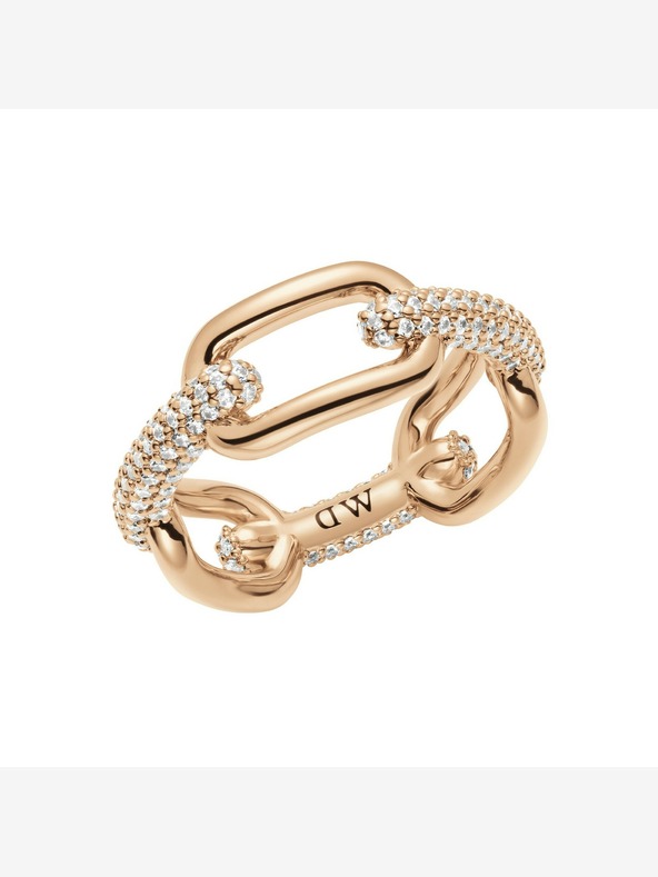 Daniel Wellington Daniel Wellington Anello in acciaio con maglie di cristallo