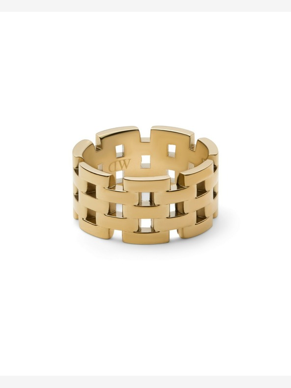 Daniel Wellington Daniel Wellington anello in acciaio dorato a 5 maglie