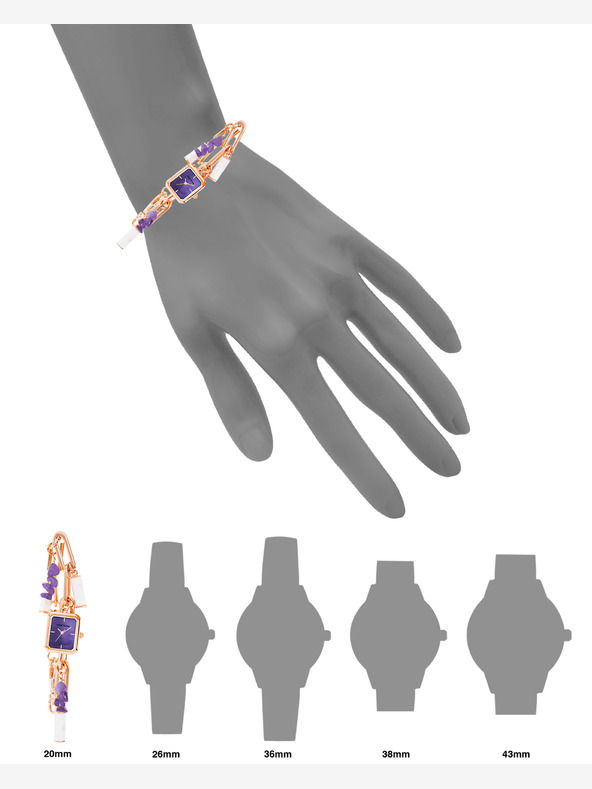 Anne Klein Orologio quadrato da donna Anne Klein AK/ 4108AMCH