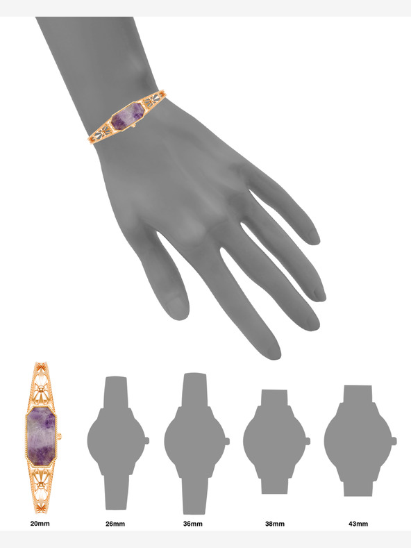 Anne Klein Orologio quadrato da donna Anne Klein AK/ 4112AMRG