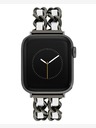 Steve Madden Cinturino Steve Madden da donna in acciaio e pelle vegana per Apple Watch 38/40/41 mm, WS/1001BKWT424445