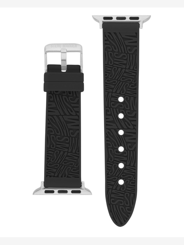 Steve Madden Cinturino in silicone nero da donna Steve Madden per Apple Watch 38/40/41 mm, WS/1003BKSV384041