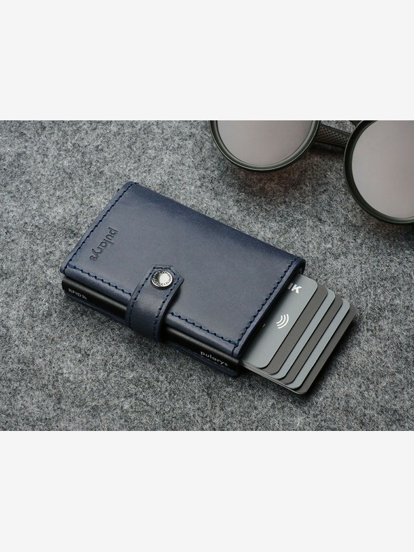 Pularys Portafoglio in pelle Pularys Uomo Hiker Blu 211114104