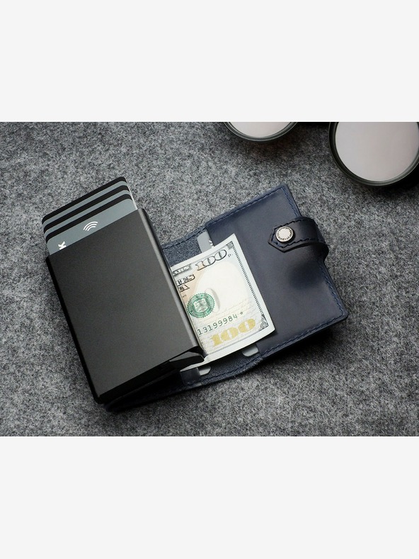 Pularys Portafoglio in pelle Pularys Uomo Hiker Blu 211114104