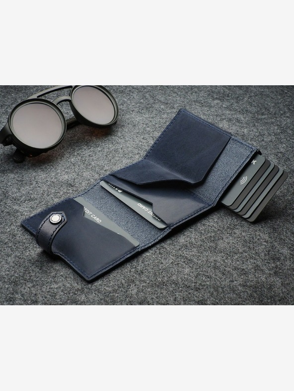 Pularys Portafoglio in pelle Pularys Uomo Hiker Blu 211114104