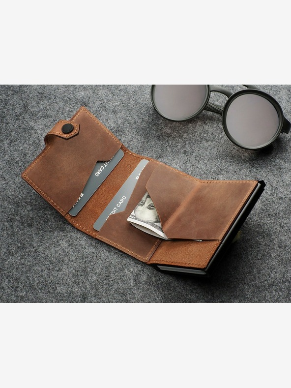 Pularys Portafoglio in pelle Pularys Uomo Hiker Marrone 211128406