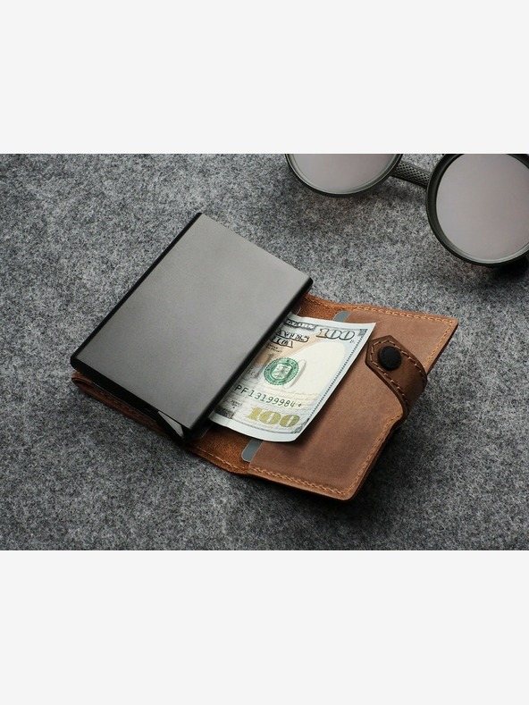 Pularys Portafoglio in pelle Pularys Uomo Hiker Marrone 211128406