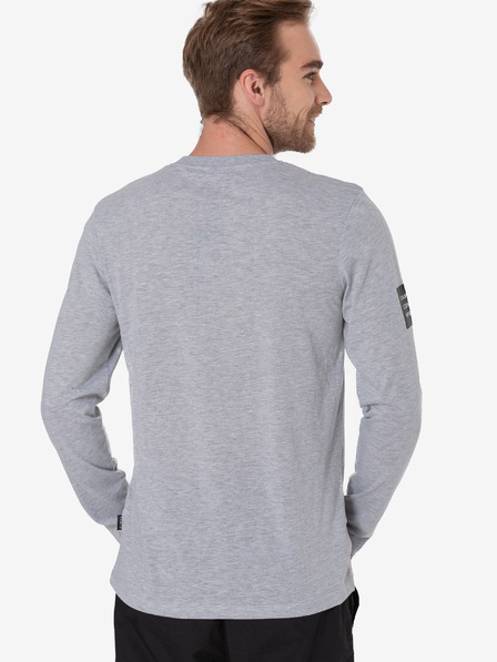 Sam 73 Maglietta a righe da uomo grigio chiaro Sam 73