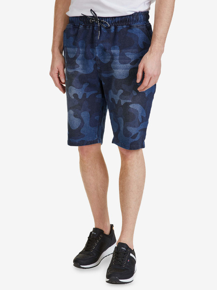 Sam 73 Pantaloncini da uomo blu scuro a fantasia SAM 73 Joseph