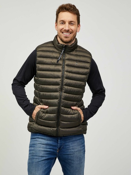 Sam 73 Gilet trapuntato da uomo color kaki SAM 73 Cliff