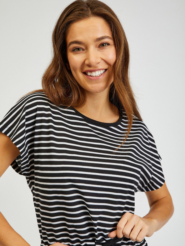 Sam 73 Abito a righe bianco e nero da donna SAM73 Sagitta