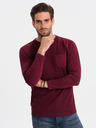 Ombre Clothing T-shirt uomo basic bordeaux con taschino Ombre Clothing
