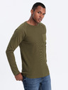 Ombre Clothing T-shirt basic da uomo color kaki con taschino Ombre Clothing