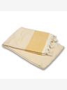 Balkanova Coperta in cotone Nefes IV - giallo miele