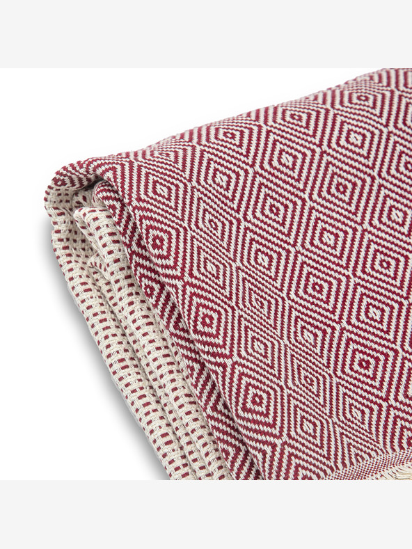 Balkanova Copriletto in cotone Nefes III - rosso ciliegia