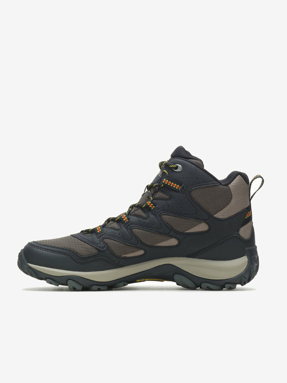 Merrell Sneakers outdoor alla caviglia da uomo marroni e nere MERRELL West Rim Sport Mid GTX