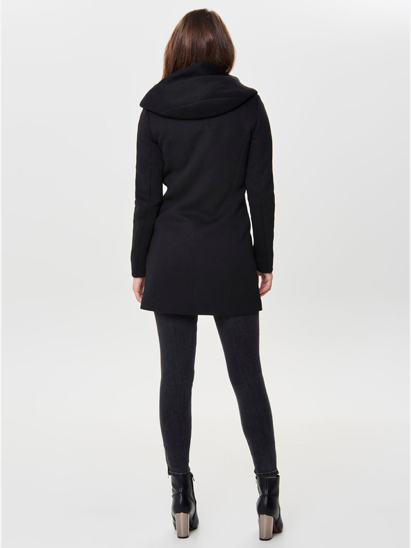 ONLY Cappotto leggero da donna nero con cappuccio ONLY Sedona