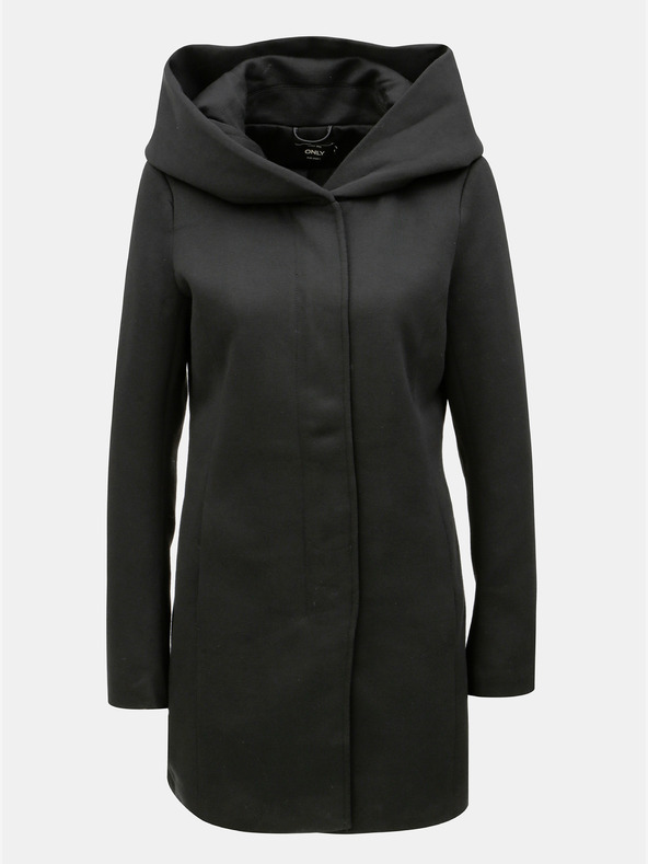 ONLY Cappotto leggero da donna nero con cappuccio ONLY Sedona