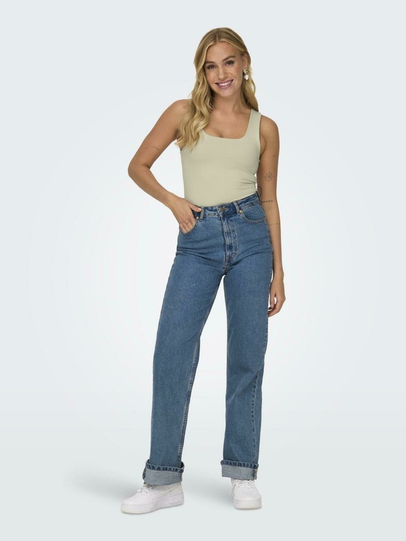 ONLY Canotta basic reversibile beige da donna ONLY Ea