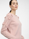 Orsay Maglione da donna ORSAY rosa chiaro con applicazioni floreali