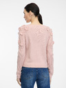 Orsay Maglione da donna ORSAY rosa chiaro con applicazioni floreali