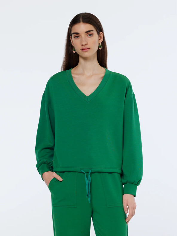 Scotch & Soda Felpa verde da donna in modal Scotch & Soda