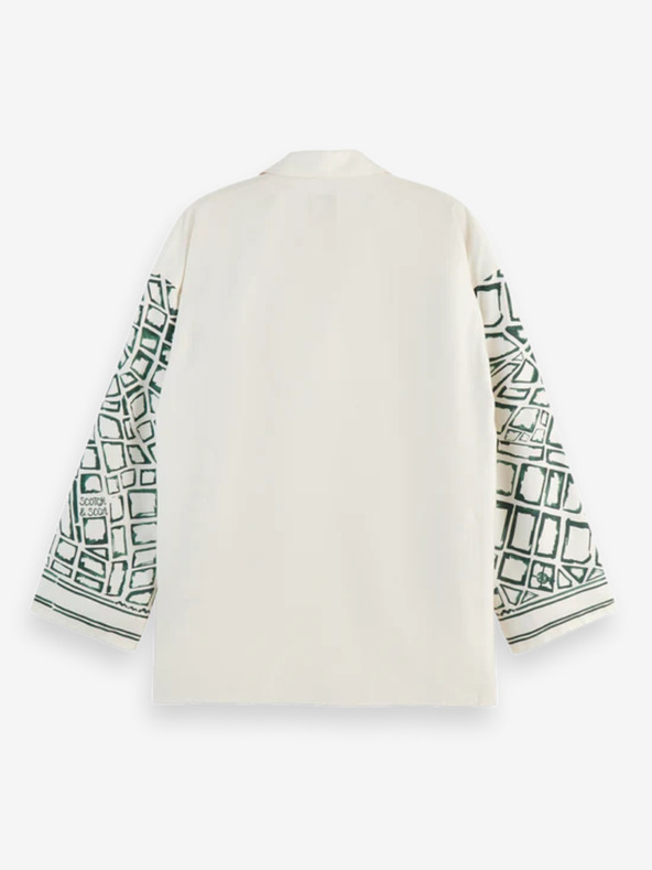 Scotch & Soda Camicia a fantasia verde e crema da donna Scotch & Soda