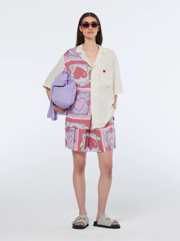 Scotch & Soda Camicia Scotch & Soda rosso e panna da donna a fantasia