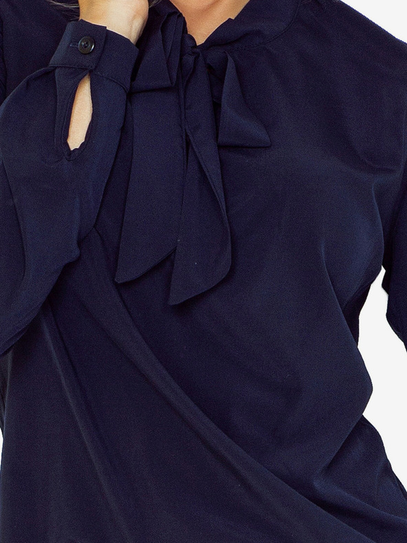 numoco Camicetta da donna blu scuro con trama Numoco