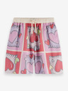 Scotch & Soda Pantaloncini rosa e rossi Scotch & Soda da donna in fantasia