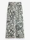 Scotch & Soda Pantaloni a gamba larga fantasia verde e crema da donna Scotch & Soda