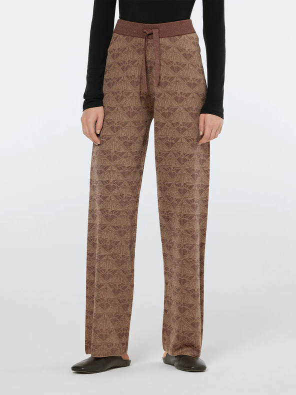 Scotch & Soda Pantaloni da donna marroni a fantasia Scotch & Soda