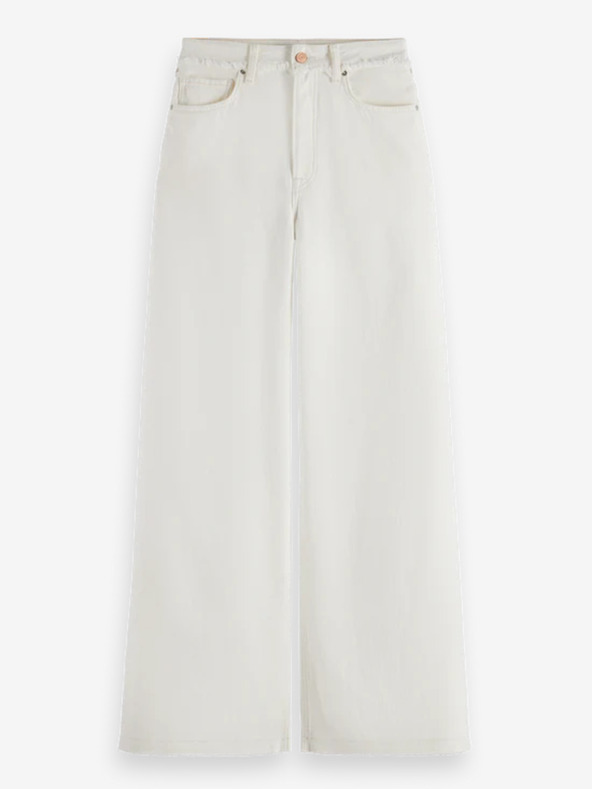Scotch & Soda Jeans bianchi da donna a gamba larga Scotch & Soda