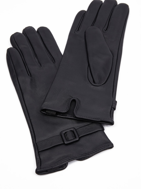 Orsay Guanti in pelle neri da donna ORSAY