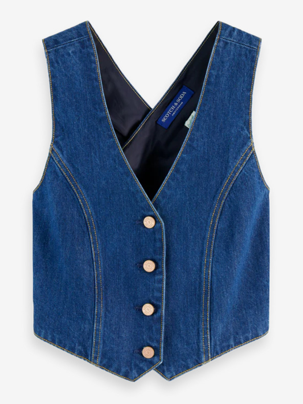 Scotch & Soda Gilet in denim Scotch & Soda blu da donna