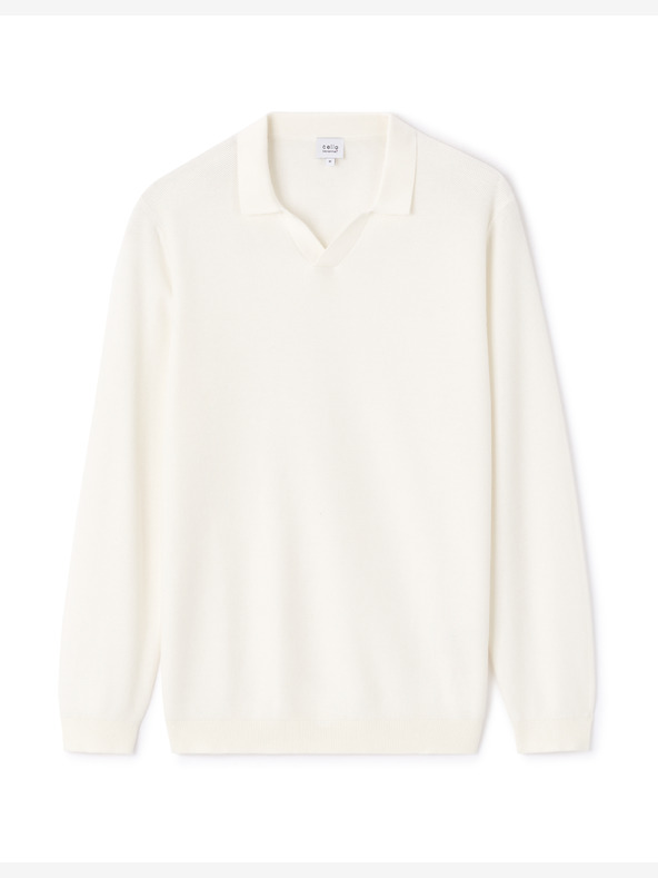 Celio Maglione Celio Lebirequin crema uomo