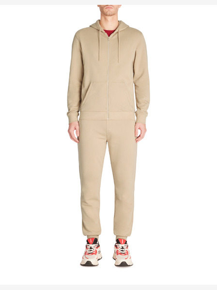 Celio Felpa uomo beige con cappuccio Celio Fethree