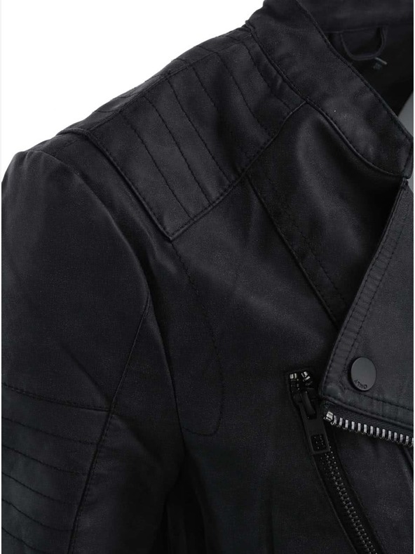 ONLY Giacca curvy da donna in pelle nera con tasche ONLY Biker