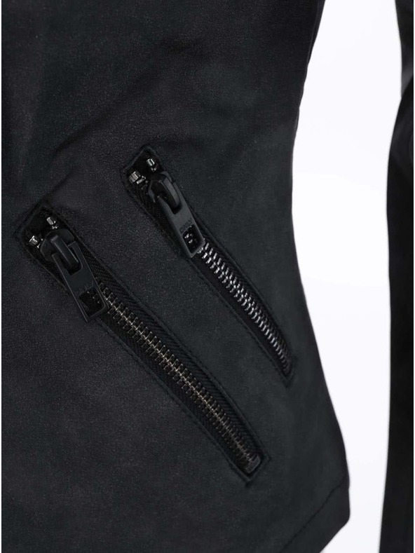 ONLY Giacca curvy da donna in pelle nera con tasche ONLY Biker