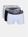 Jack & Jones Set di tre boxer Jack & Jones Sense da uomo in bianco, nero e grigio