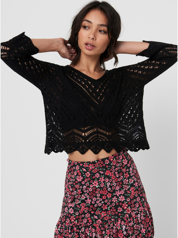 Jacqueline de Yong Maglione corto nero JDY-New Sun