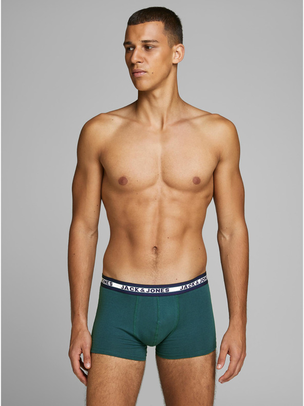 Jack & Jones Set di cinque boxer verdi e grigi Jack & Jones Oliver