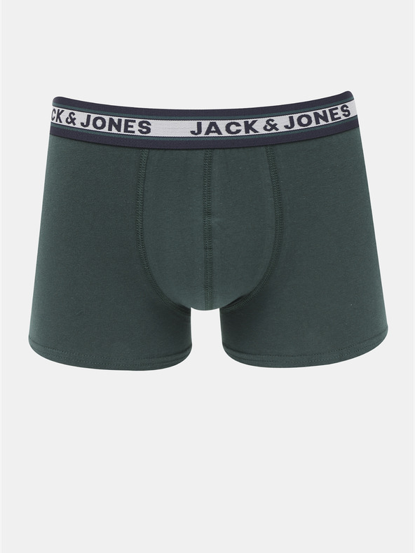 Jack & Jones Set di cinque boxer verdi e grigi Jack & Jones Oliver
