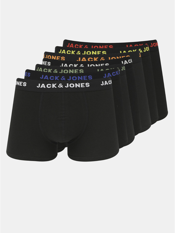 Jack & Jones Set di sette boxer neri Jack & Jones Basic