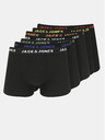 Jack & Jones Set di sette boxer neri Jack & Jones Basic