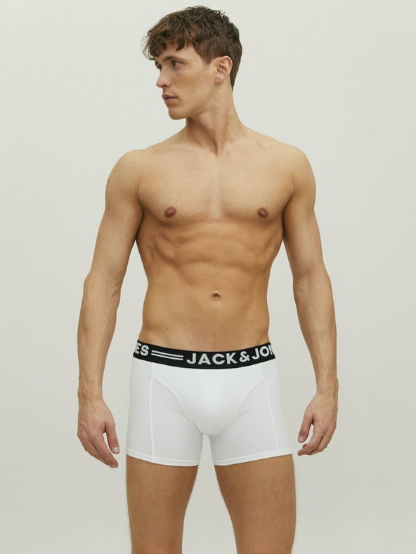 Jack & Jones Set di tre boxer Jack & Jones Sense bianchi da uomo