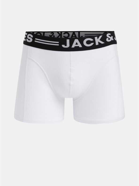 Jack & Jones Set di tre boxer Jack & Jones Sense bianchi da uomo