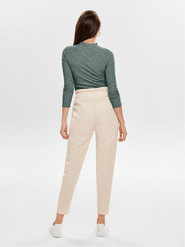 ONLY Maglietta verde a coste da donna ONLY Emma