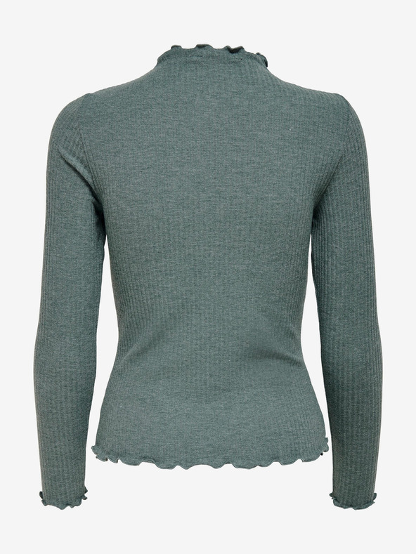 ONLY Maglietta verde a coste da donna ONLY Emma